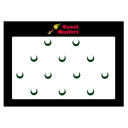 Comet Busters 12 Pcs Reusable Crescent-Shaped Bindis - Dark Green image 1