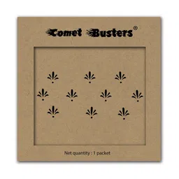 Comet Busters Set of 10 Handcrafted Designer Bindis - Black image 1