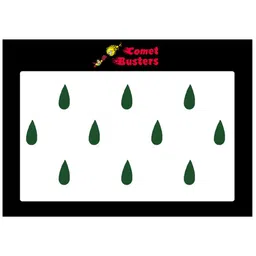 Comet Busters 10 Pcs Reusable Designer Bindis - Green image 1