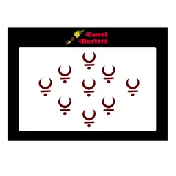 Comet Busters 9 Pcs Reusable Crescent-Shaped Designer Bindis - Maroon image 1