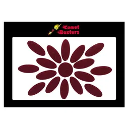 Comet Busters 17 Pcs Traditional Reusable Bindis - Maroon image 1