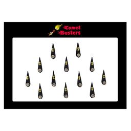Comet Busters Black Designer Bindis - 12 Pcs image 1
