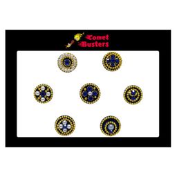 Comet Busters Circular Handcrafted Beautiful Traditional Bindis - 7 Pcs image 1