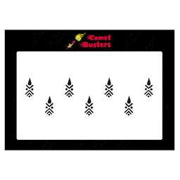 Comet Busters 7 Pcs Reusable Designer Bindis - Black image 2