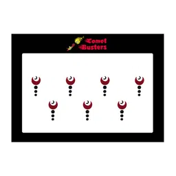 Comet Busters 7 Pcs Reusable Crescent-Shaped Designer Bindis - Black & Maroon image 2