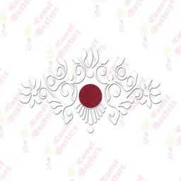 Comet Busters Traditional Designer Reusable Bindi - White image 2