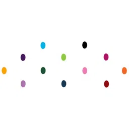 Comet Busters 12 Pcs Reusable Oval Bindis - Multicoloured image 2