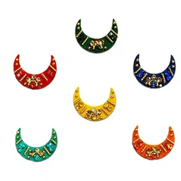 Comet Busters 6-Pcs Handmade Traditional Designer Bindi - Multicolored image 2