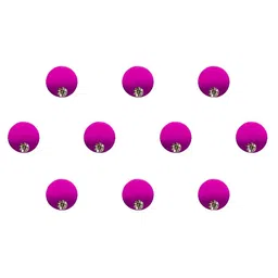 Comet Busters 10 Pcs Embellished Reusable Designer Bindis - Magenta image 2