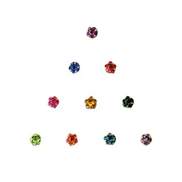 Comet Busters 10-Pcs Handmade Traditional Designer Bindi - Multicolored image 2