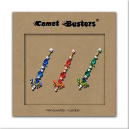 Comet Busters 3 Pcs Embellished Reusable Designer Bindis image 2