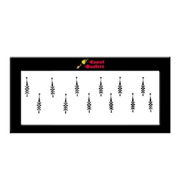 Comet Busters 12 Pcs Reusable Designer Bindis - Black image 2