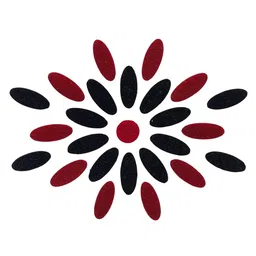 Comet Busters 25 Pcs Reusable Traditional Bindis - Maroon & Black image 2