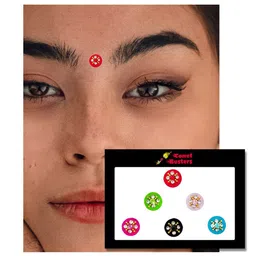 Comet Busters 6 Pcs Embellished Reusable Designer Bindis - Multicoloured image 2