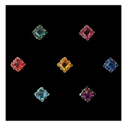 Comet Busters 7-Pcs Handmade Traditional Designer Bindi - Multicolored image 3