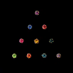 Comet Busters 10-Pcs Handmade Traditional Designer Bindi - Multicolored image 3