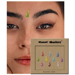 Comet Busters 10 Pcs Stone Studded Reusable Bindi - Multicolor image 3