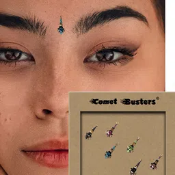 Comet Busters 6-Pcs Handmade Traditional Designer Bindi - Multicolored image 3