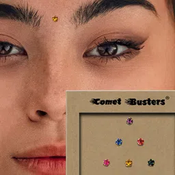Comet Busters 10-Pcs Handmade Traditional Designer Bindi - Multicolored image 4