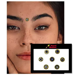 Comet Busters Circular Handcrafted Beautiful Traditional Bindis - 7 Pcs image 4
