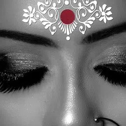 Comet Busters Traditional Designer Reusable Bindi - White image 5
