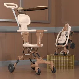 Stroller/ Pram For Baby / Infant with foldable Canopy & 5 - Point safety harness Stroller-1