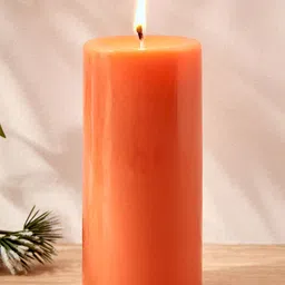 Home Centre Orange Refresh Mandarin Scented Pillar Candle-55