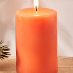 Home Centre Orange Wax Mandarin Scented Pillar Candle-43