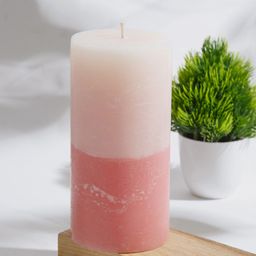 Fabindia Red & White Fragrance Wax Pillar Candle-12