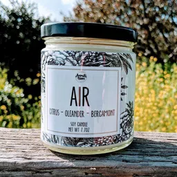 Aromatic Fables Elements of Nature AIR White & Black Citrus Scented Jar Glass Candle-36