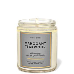 Bath & Body Works Mahogany Teakwood Single Wick Candle with Essential Oils - 198g-image-69