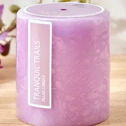 Home Centre Purple Lavender Scented Pillar Candle image 2