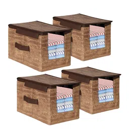 Kuber Industries Brown 4 Pieces Drawer Organisers-94