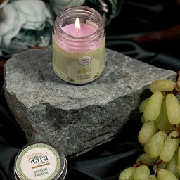 Tara Enlightening World Belpuri Angoor Small Glass Scented Jar Candle with Lid-26