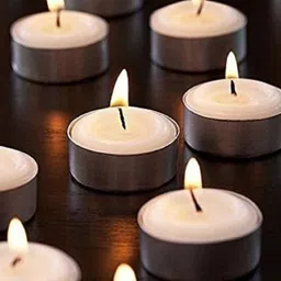 Quace White 100 Pieces White Tea Light Candles image 3