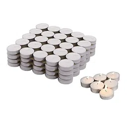 Quace White 100 Pieces White Tea Light Candles image 4