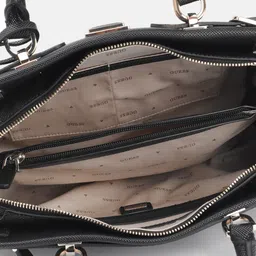 GUESS Solid PU Structured Handheld Bag with Two Handles image 5