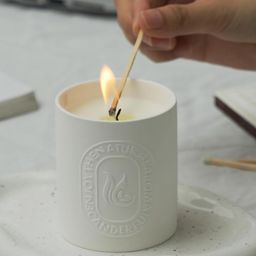 Kuber Industries White Wax Textured Scented Jar Fragrance Candle-image-2