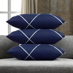 LUXURY Polyester Fibre Solid Sleeping Pillow Pack of 3-1