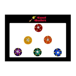 Comet Busters 6 Pcs Embellished Reusable Designer Bindis - Multicoloured image 1
