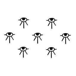 Comet Busters 7 Pcs Reusable Designer Bindis - Black image 1