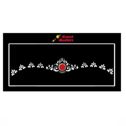 Comet Busters 9 Pcs Reusable Bengali Bridal Bindis - White & Red-49