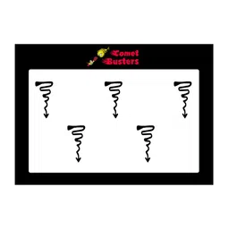 Comet Busters 5 Pcs Reusable Designer Bindis - Black image 2