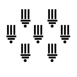 Comet Busters 7 Pcs Reusable Designer Bindis - Black image 2