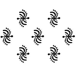 Comet Busters 7 Pcs Reusable Designer Bindis - Black image 2