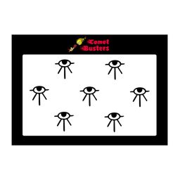 Comet Busters 7 Pcs Reusable Designer Bindis - Black image 2