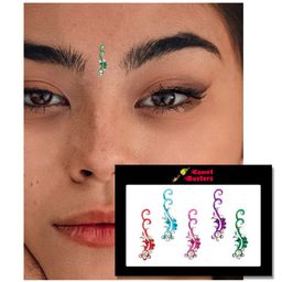 Comet Busters Multicolored Stone Studded Bindis - 5 Pcs image 3