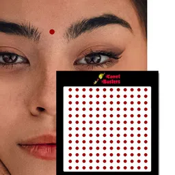 Comet Busters 156 Pcs Reusable Designer Bindis - Red image 3