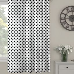 OASIS Black & White Geometric Printed Window Curtain-image-67
