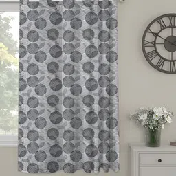 OASIS Black and Grey Geometric Printed Window Curtain-11